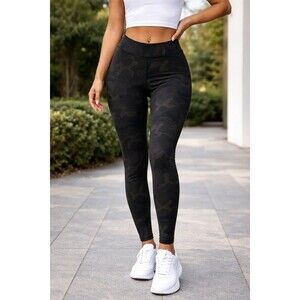 Jaxx Women's Camouflage Print Leggings - Size Large Yoga, Activewear